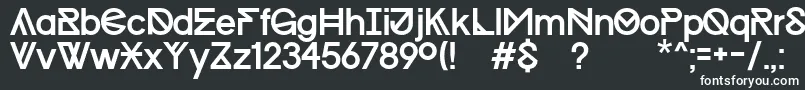 ProgressRegularWinKopie Font – White Fonts on Black Background