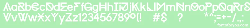 ProgressRegularWinKopie Font – White Fonts on Green Background