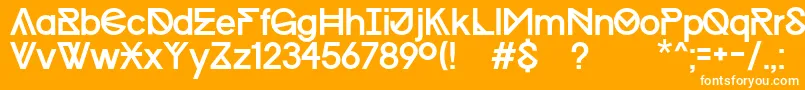 ProgressRegularWinKopie Font – White Fonts on Orange Background
