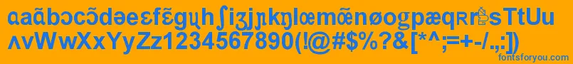 ApicarStylrArialGras Font – Blue Fonts on Orange Background