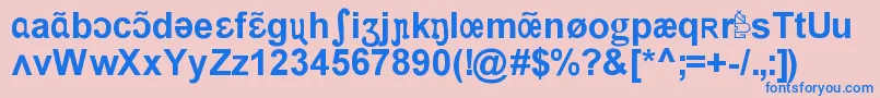 ApicarStylrArialGras Font – Blue Fonts on Pink Background