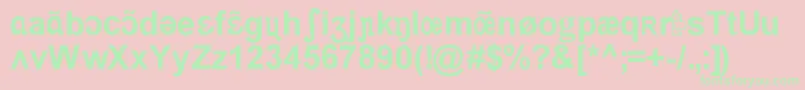 ApicarStylrArialGras Font – Green Fonts on Pink Background