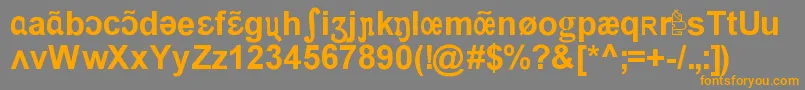 ApicarStylrArialGras-Schriftart – Orangefarbene Schriften auf grauem Hintergrund