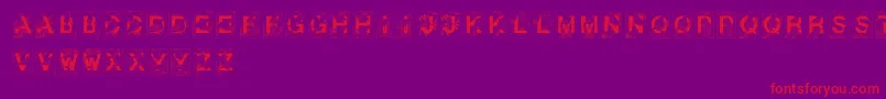 DoverBirdsFilled Font – Red Fonts on Purple Background