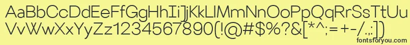 VillerayLight Font – Black Fonts on Yellow Background