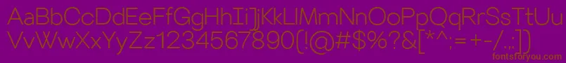 Police VillerayLight – polices brunes sur fond violet