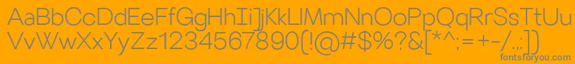 VillerayLight Font – Gray Fonts on Orange Background