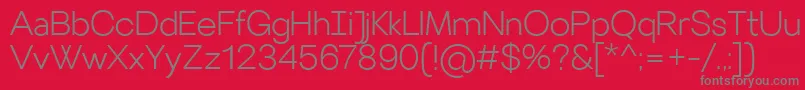 VillerayLight Font – Gray Fonts on Red Background