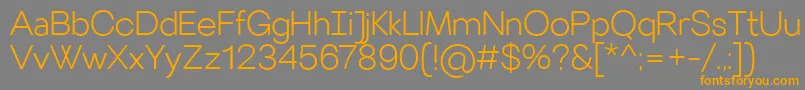 VillerayLight Font – Orange Fonts on Gray Background