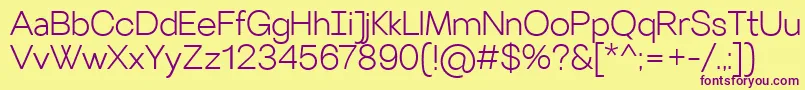 VillerayLight Font – Purple Fonts on Yellow Background