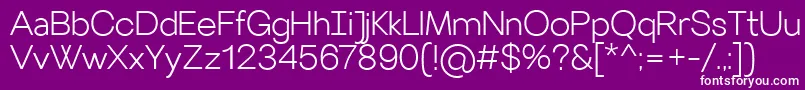 VillerayLight Font – White Fonts on Purple Background