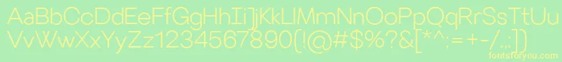 Шрифт VillerayLight – жёлтые шрифты на зелёном фоне