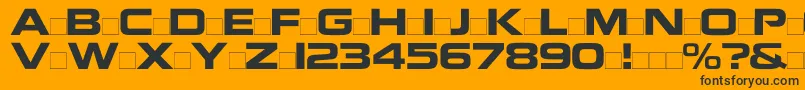 Шрифт Nokianvirallinenkirjasinregular – чёрные шрифты на оранжевом фоне