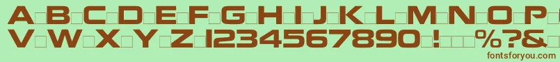 Nokianvirallinenkirjasinregular-fontti – ruskeat fontit vihreällä taustalla