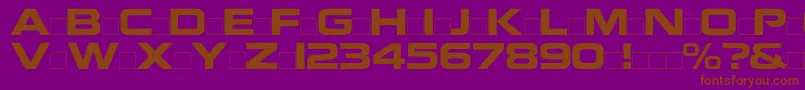 フォントNokianvirallinenkirjasinregular – 紫色の背景に茶色のフォント
