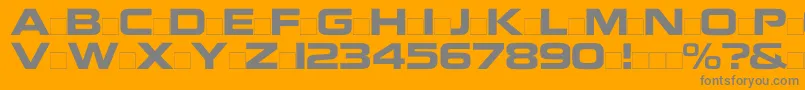 Nokianvirallinenkirjasinregular-Schriftart – Graue Schriften auf orangefarbenem Hintergrund