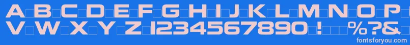 fuente Nokianvirallinenkirjasinregular – Fuentes Rosadas Sobre Fondo Azul