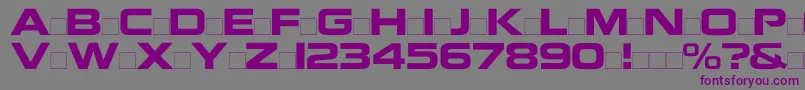 フォントNokianvirallinenkirjasinregular – 紫色のフォント、灰色の背景