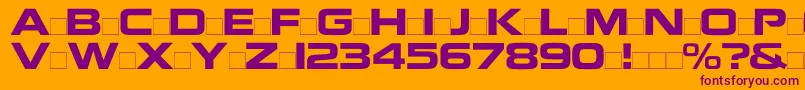Nokianvirallinenkirjasinregular-fontti – violetit fontit oranssilla taustalla