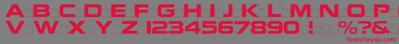 Шрифт Nokianvirallinenkirjasinregular – красные шрифты на сером фоне