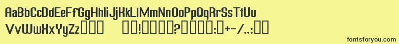 FreakOutGoBananasNormal Font – Black Fonts on Yellow Background