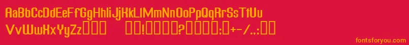 FreakOutGoBananasNormal Font – Orange Fonts on Red Background