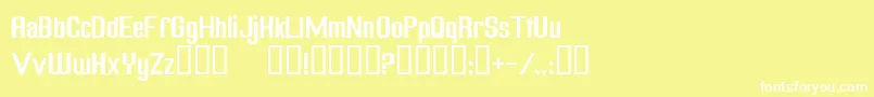 FreakOutGoBananasNormal Font – White Fonts on Yellow Background