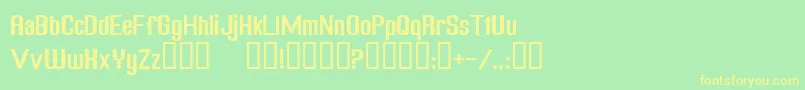 FreakOutGoBananasNormal Font – Yellow Fonts on Green Background