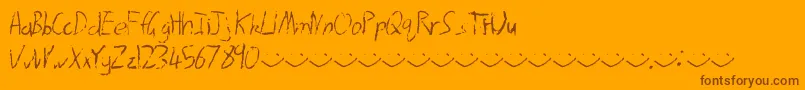 Afterrain Font – Brown Fonts on Orange Background