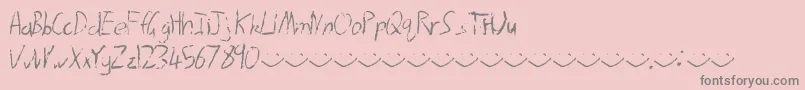 Afterrain Font – Gray Fonts on Pink Background