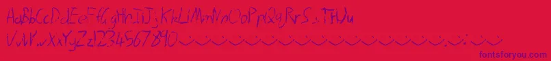 Afterrain Font – Purple Fonts on Red Background