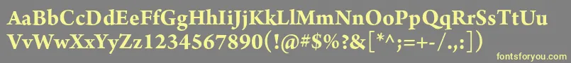 ArnoproBold12pt Font – Yellow Fonts on Gray Background