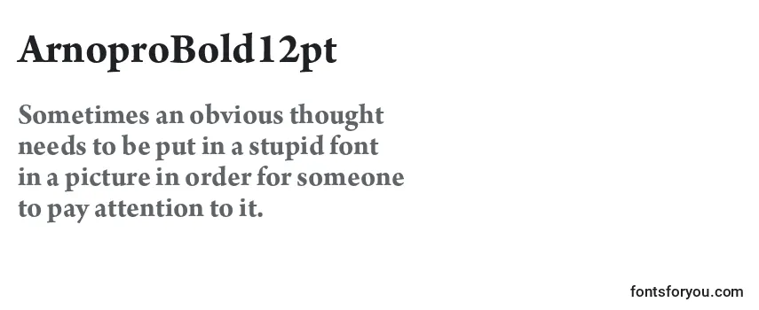 Review of the ArnoproBold12pt Font