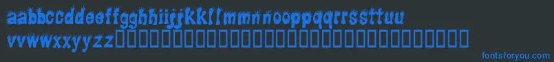 Cfpunky Font – Blue Fonts on Black Background