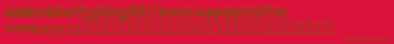 Cfpunky Font – Brown Fonts on Red Background