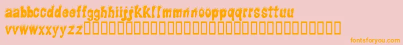 Więcej informacji o czcionce Cfpunky Czcionka Cfpunky – pomarańczowe czcionki na różowym tle