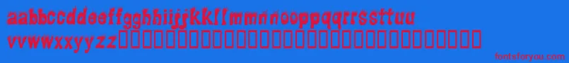 fuente Cfpunky – Fuentes Rojas Sobre Fondo Azul