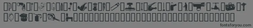 Gasfn Font – Black Fonts on Gray Background