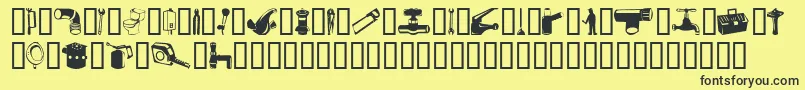 Gasfn Font – Black Fonts on Yellow Background