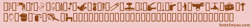 Gasfn Font – Brown Fonts on Pink Background