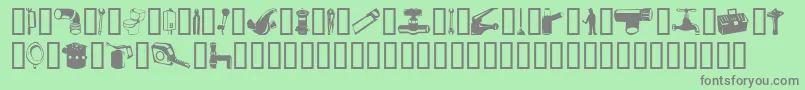 Gasfn Font – Gray Fonts on Green Background