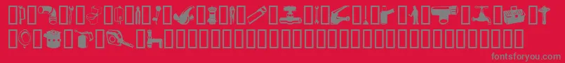 Gasfn Font – Gray Fonts on Red Background