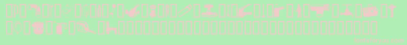 Gasfn Font – Pink Fonts on Green Background