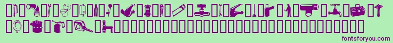 Gasfn Font – Purple Fonts on Green Background
