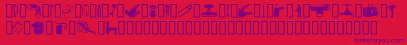 Gasfn Font – Purple Fonts on Red Background
