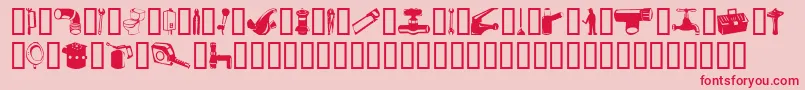 Gasfn-Schriftart – Rote Schriften auf rosa Hintergrund
