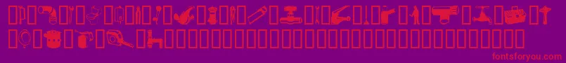Gasfn Font – Red Fonts on Purple Background