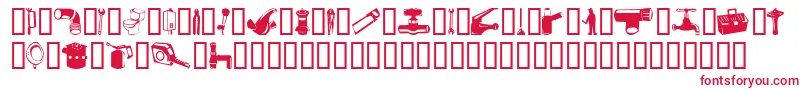 Gasfn-Schriftart – Rote Schriften