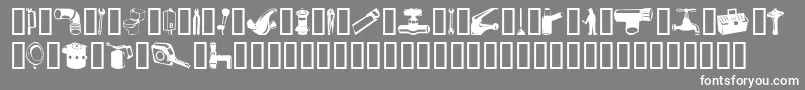 Gasfn Font – White Fonts on Gray Background