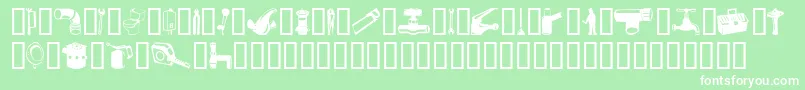 Gasfn Font – White Fonts on Green Background